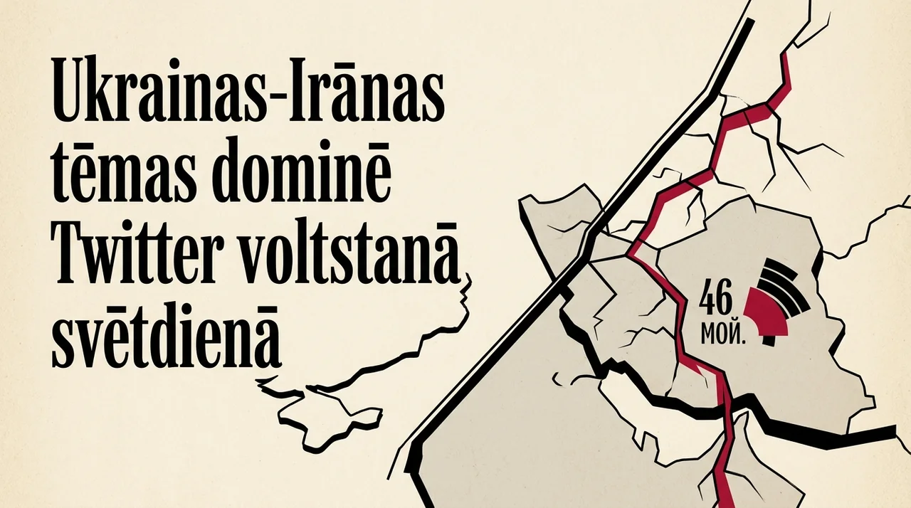 Ukrainas-Irānas tēmas dominē Twitter svētdienā