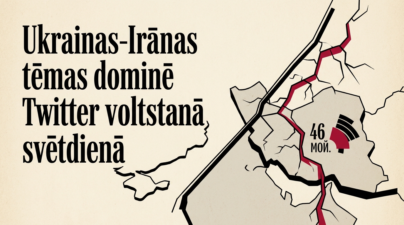 Ukrainas-Irānas tēmas dominē Twitter svētdienā