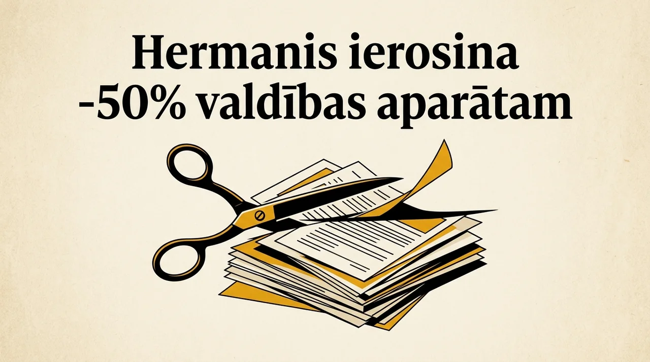 Hermanis ierosina -50% valdības aparātam
