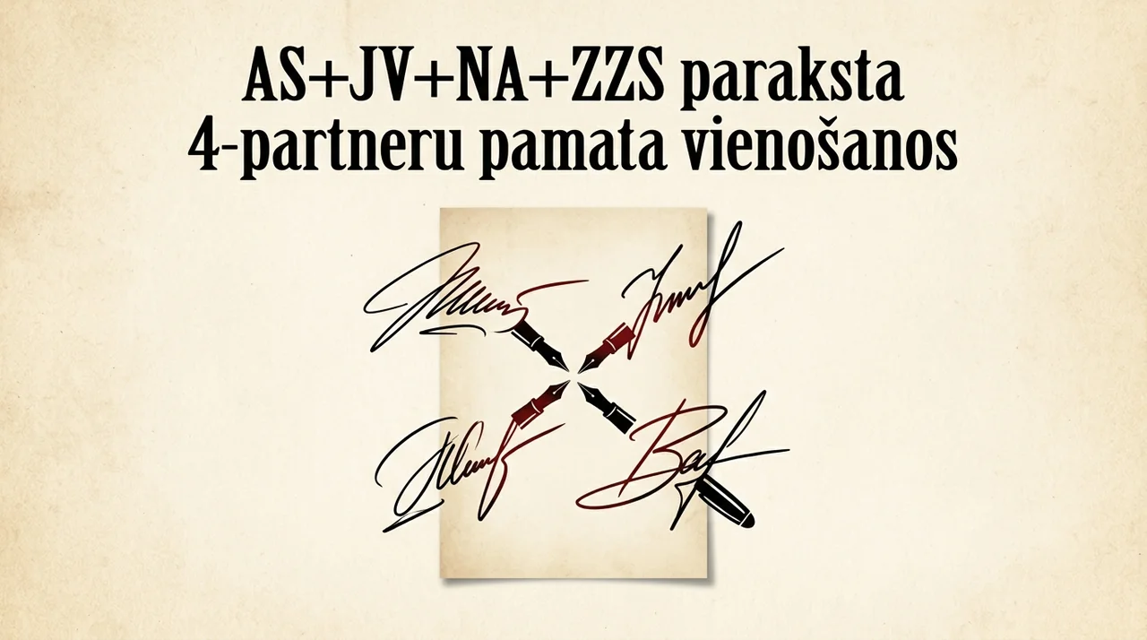 AS+JV+NA+ZZS paraksta 4-partneru pamata vienošanos