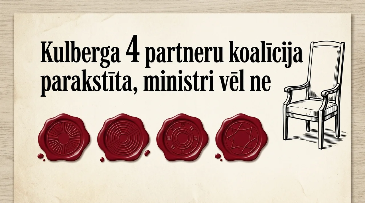 Kulberga 4 partneru koalīcija parakstīta, ministri vēl ne