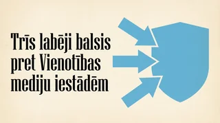 Trīs labēji balsis pret Vienotības mediju iestādēm