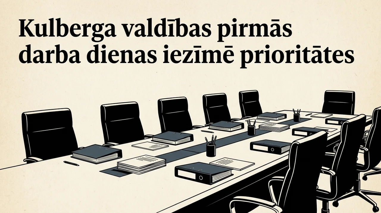 Kulberga valdības pirmās darba dienas iezīmē prioritātes