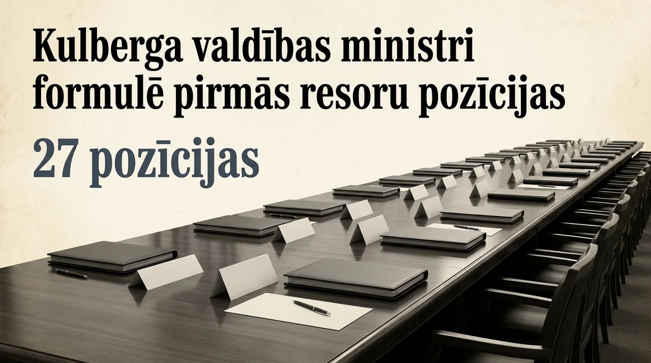Kulberga valdības ministri formulē pirmās resoru pozīcijas