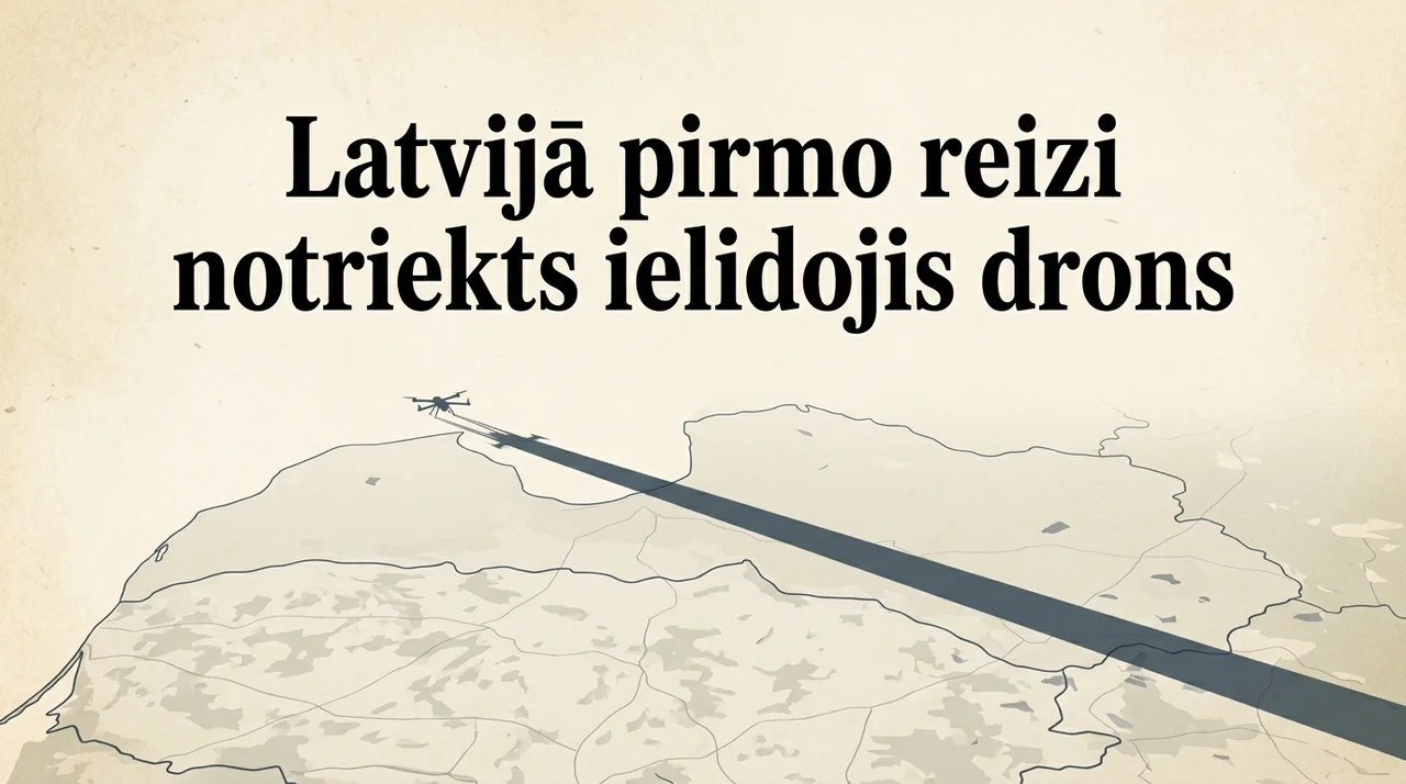 Latvijā pirmo reizi notriekts ielidojis drons