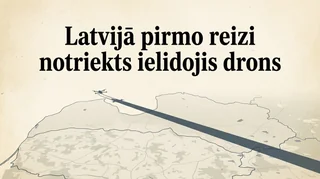 Latvijā pirmo reizi notriekts ielidojis drons
