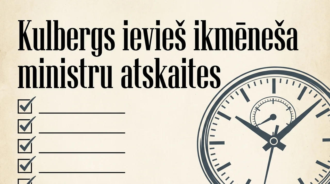 Kulbergs ievieš ikmēneša ministru atskaites