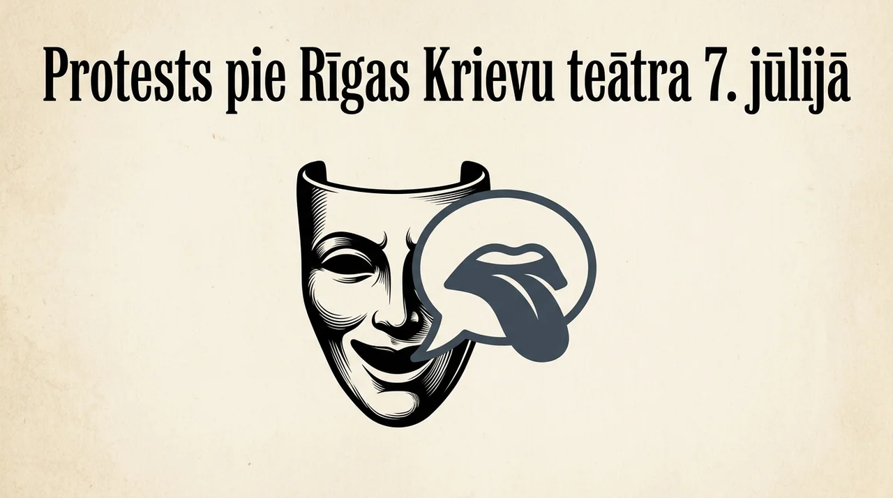 Protests pie Rīgas Krievu teātra 7. jūlijā