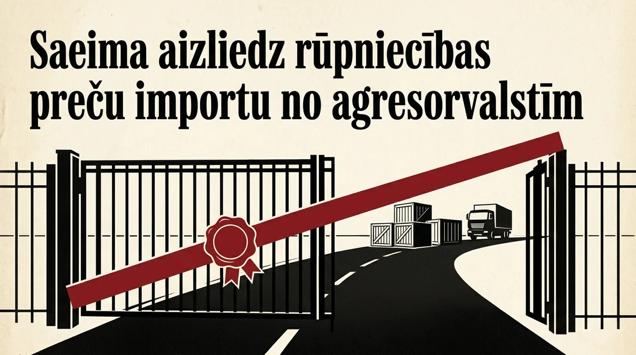 Saeima aizliedz rūpniecības preču importu no agresorvalstīm