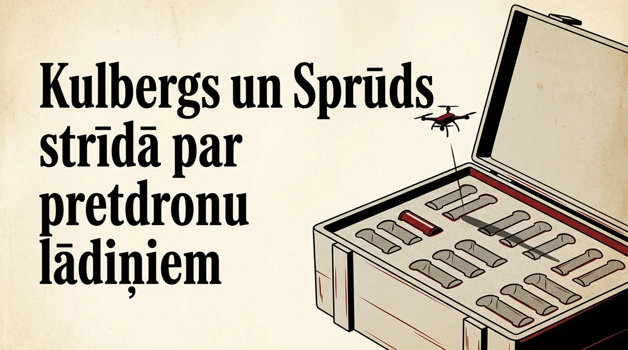 Kulbergs un Sprūds strīdā par pretdronu lādiņiem