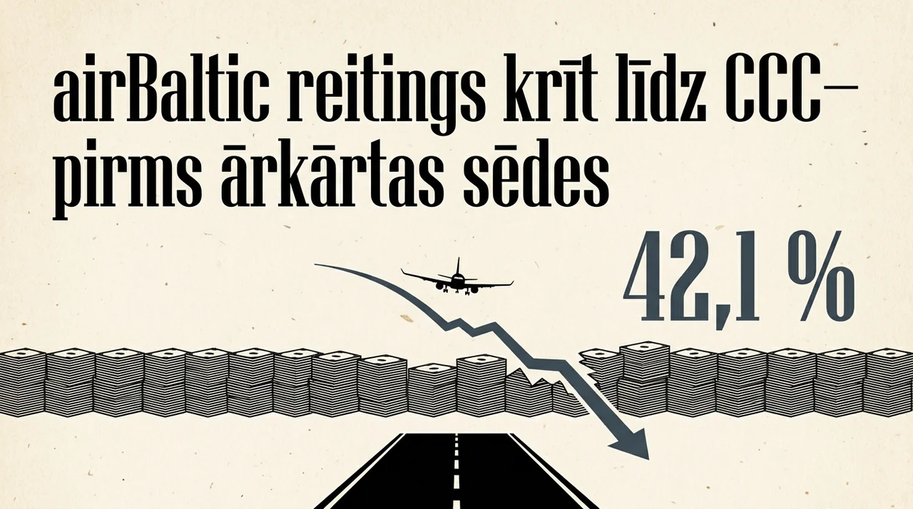 airBaltic reitings krīt līdz CCC- pirms ārkārtas sēdes
