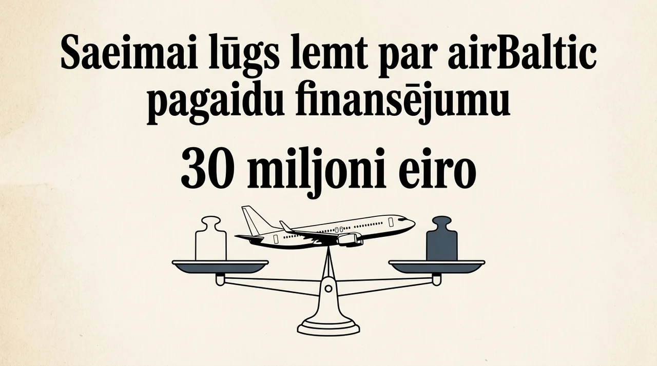 Saeimai lūgs lemt par airBaltic pagaidu finansējumu
