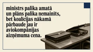Ministrs palika amatā un plāns palika nemainīts, bet koalīcijas nākamā pārbaude jau ir aviokompānijas aizņēmuma cena.